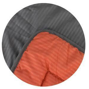 Couette - 100 % polyester - 200 x 200 cm - Orange et gris