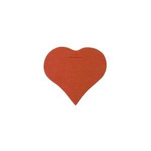 sachet cavalier 10 etiquettes forme coeur 5cmx4,5 rouge
