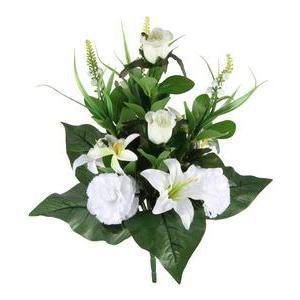 Bouquet de Lys Œillets et Roses - H 40 cm
