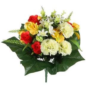 Bouquet de Boutons de Roses, Œillets et Orchidées - H 46 cm