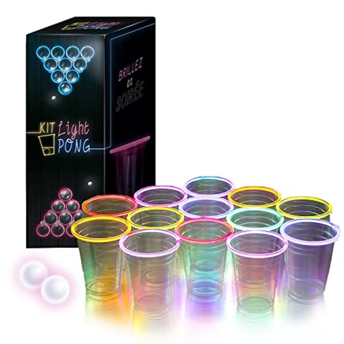 Kit de Light Pong - 13 x H 32 x 10 cm - Transparent, multicolore