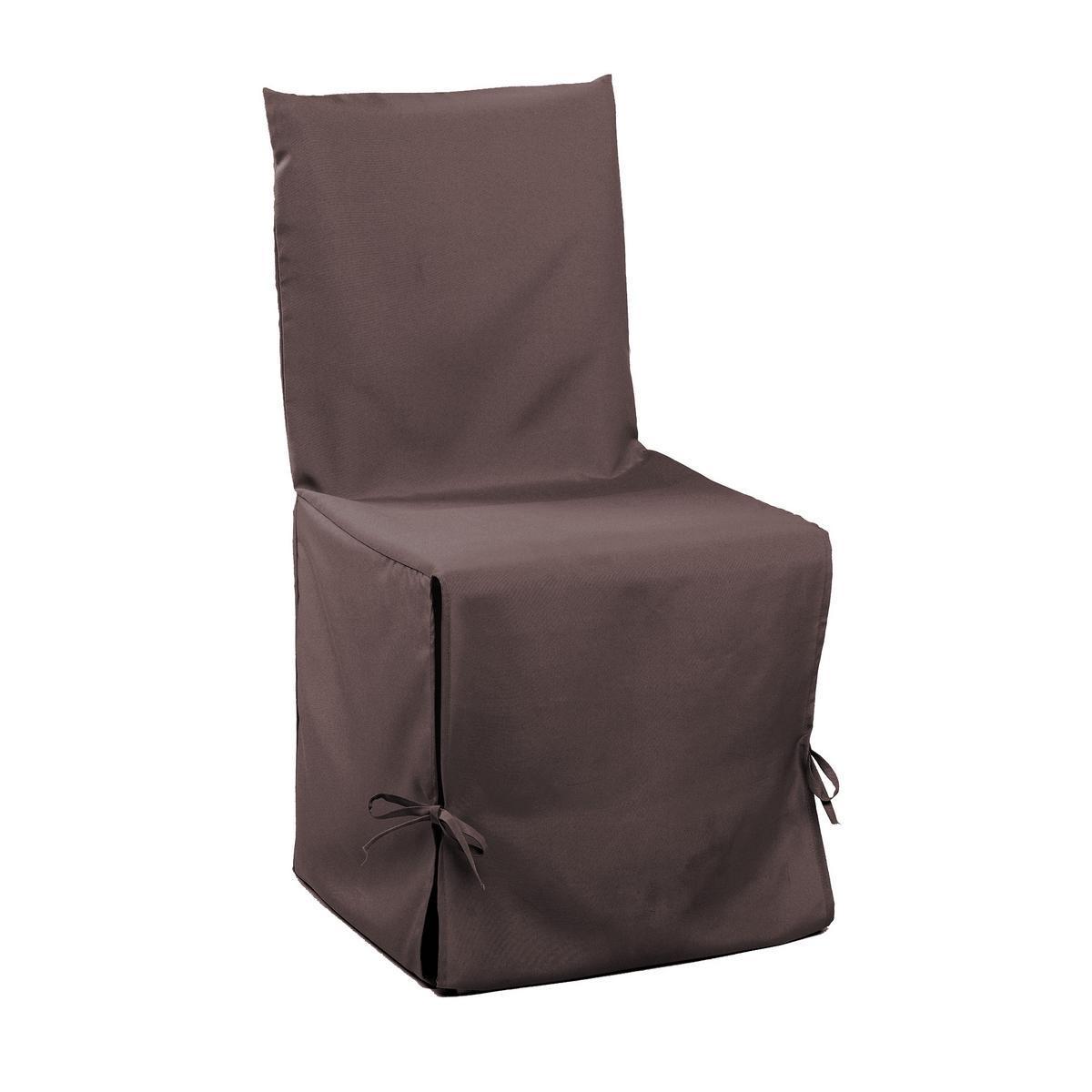 Housse de chaise - 50 x 50 x H 50 cm - Marron