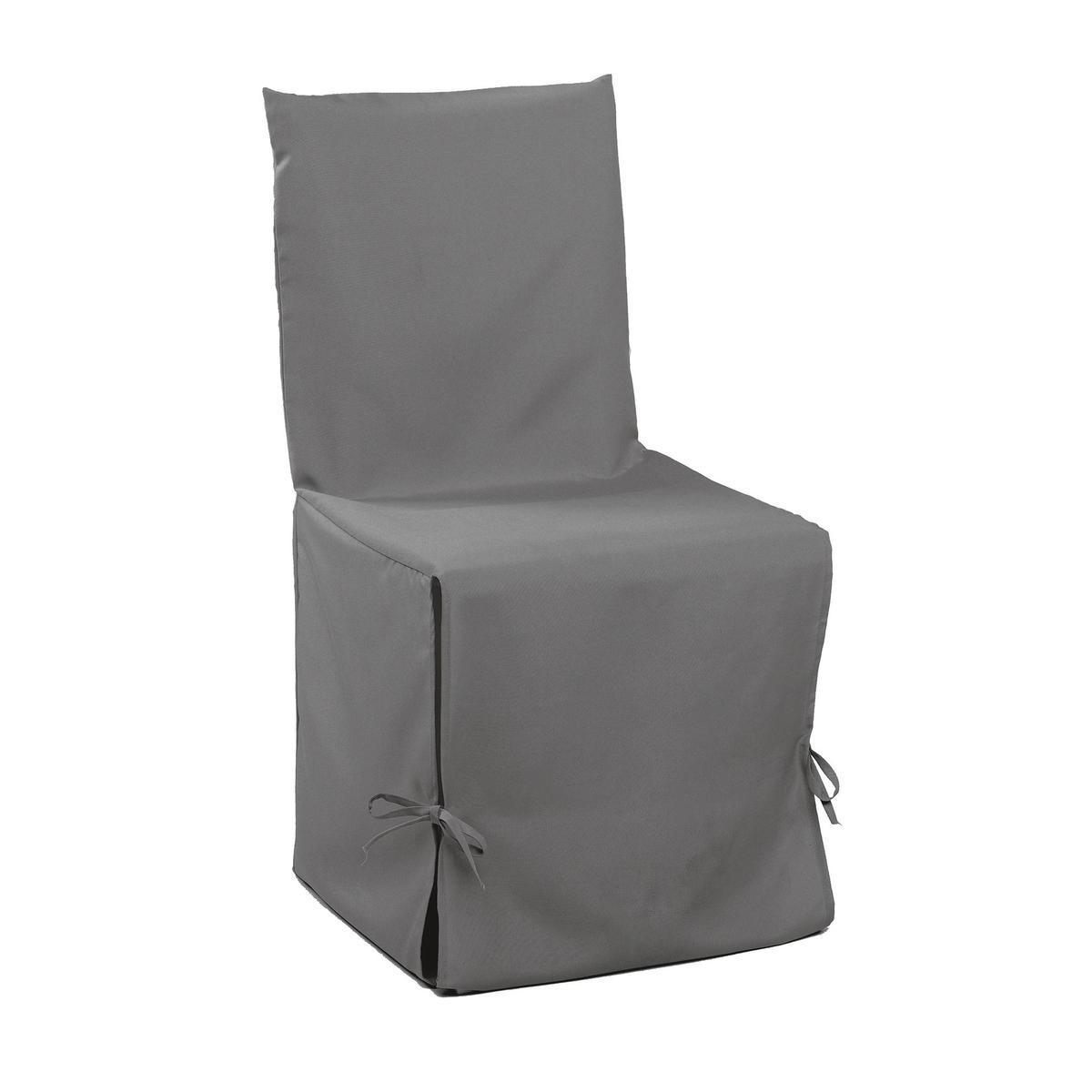 Housse de chaise - 50 x 50 x H 50 cm - Gris