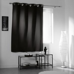 Rideau occultant à œillets Cocoon - 140 x H 180 cm - Noir