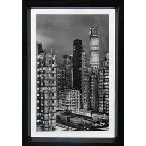 Tableau Buildings - L 30 x l 20 cm - Noir, blanc - VUE SUR IMAGE