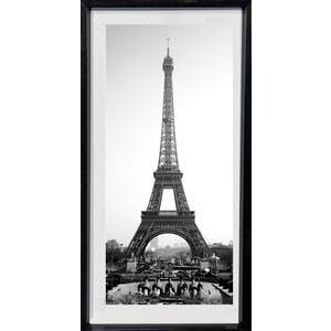 Tableau Tour Eiffel - L 40 x l 20 cm - Noir, blanc - VUE SUR IMAGE