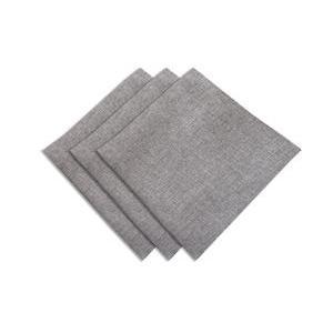 Lot de 3 serviettes de table- 45 x 45 cm - Bella gris
