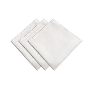 Lot de 3 serviettes de table- 45 x 45 cm - Bella blanc