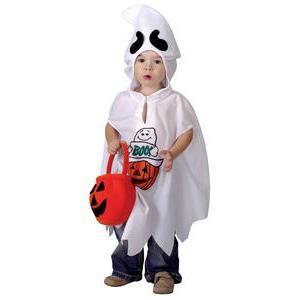 Costume de fantôme - Taille bébé (80 à 92 cm) - L 48 x H 3 x l 44 cm - Blanc - PTIT CLOWN