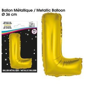 Ballon métallique or lettre l