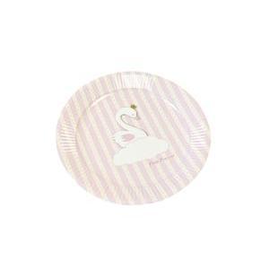Assiette carton Baby Shower - 300gr (x 6) - 18 x 18 cm - Rose