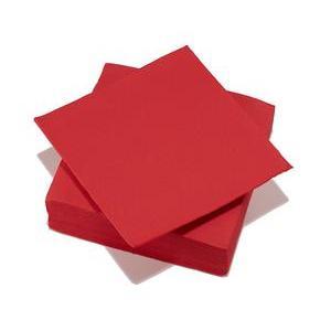40 serviettes en papier Tex Touch - 38 x 38 cm - Rouge