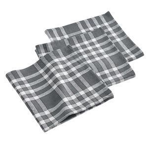 3 serviettes de table tissées tradition - L 40 x l 40 cm - Gris