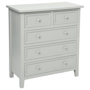 Commode 5 tiroirs taupe charme