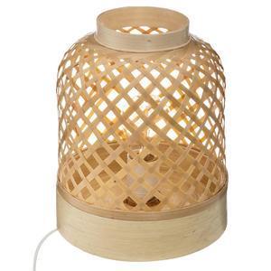 Lampe lanterne bambou naturelle H 30 cm