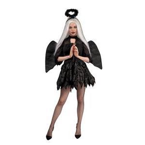 Costume d'ange déchu - Taille adulte - Différentes tailles - S/M - L 48 x H 2.5 x l 30 cm - Noir - PTIT CLOWN