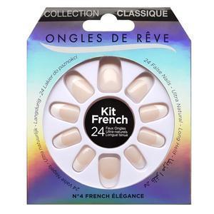 Kit faux ongles de rêve n°04 French manucure - L 12 x H 2.6 x l 10.2 cm - Beige Élégance - ONGLES DE REVE