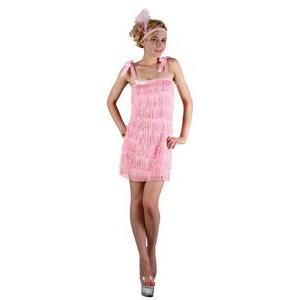 Costume robe Charleston - Taille adulte  - L 48 x H 3 x l 44 cm - Rose - PTIT CLOWN