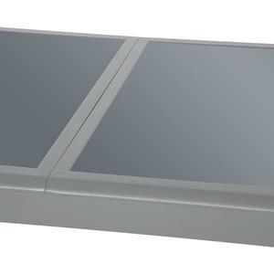 Table extensible Azua - 160/240 x 100 x H 75 cm - Gris silver - HESPERIDE
