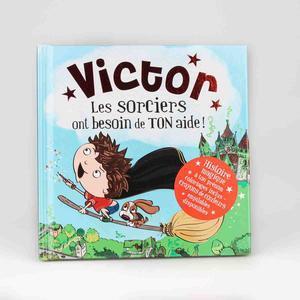 Livre personnalisé dont l'enfant est le héros Victor - 15 x 15 cm - Multicolore