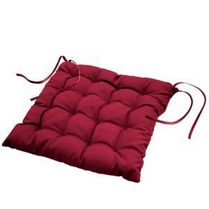 Galette de chaise matelassée unie Essentiel - 40 x 40 cm - Différents coloris - Rouge bordeaux
