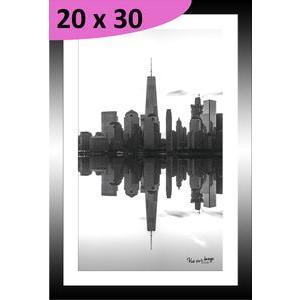 Tableau New-York - L 30 x l 20 cm - Noir, blanc - VUE SUR IMAGE