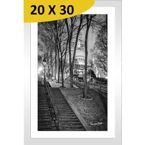 Tableau Montmartre - L 30 x l 20 cm - Noir, blanc - VUE SUR IMAGE