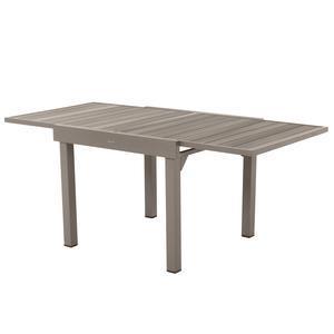 Table Piaza extensible 8 personnes - L. 90/180 x P. 90 x H. 75 cm - Beige - HESPERIDE