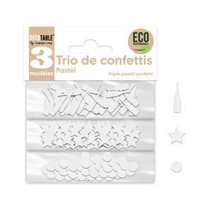 Trio de confettis - Blanc