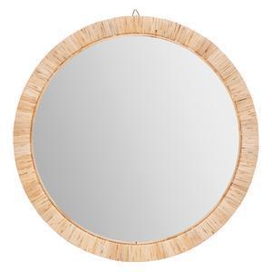 Miroir rond en rotin Melany - ø 60 cm - Beige - ATMOSPHERA