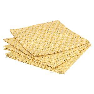 4 serviettes de table en tissu imprimées Paty - L. 40 x l. 40 cm - Jaune - ATMOSPHERA