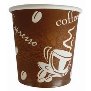 50 gobelets à café en carton - 12 cm - Imprimé café