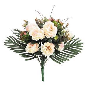 Bouquet de pivoines et eucalyptus - H 55 cm