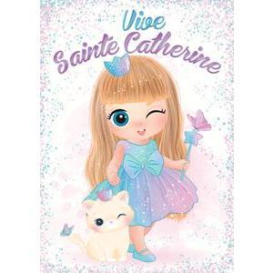 Carte Sainte Catherine et Saint Nicolas - 10 x L 15 cm