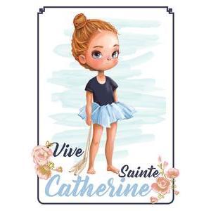 Carte Sainte Catherine et Saint Nicolas - 10 x L 15 cm