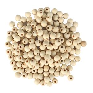 Perles bois brut rondes  0,8 cm x 200 pcs