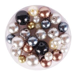 Perles acrylique nacrées rondes tendance 0,8 cm x 30 g