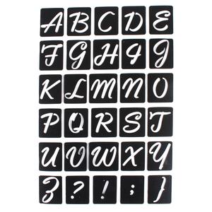 Pochoirs adhésifs alphabet 2 14 x 20 cm x 30 pcs