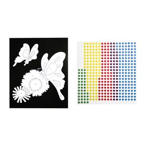 Kit tableau stickers époxy papillon au numéro 22 x 18,5 cm