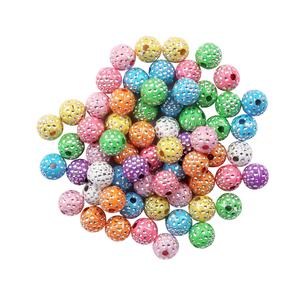 Perles acrylique strass rondes 1 cm x 10 g