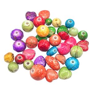 Perles acrylique opaques assorties 0,7 à 1,7 cm x 13 g